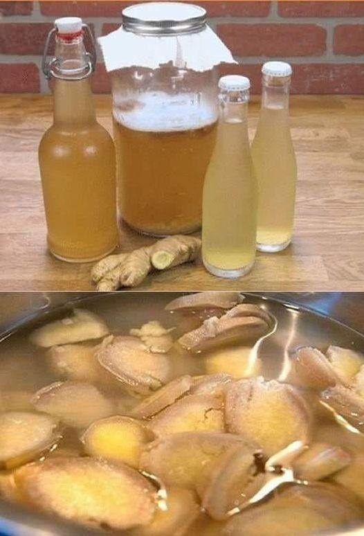 The recipe for ginger water, a delicious drink to burn fat, improve