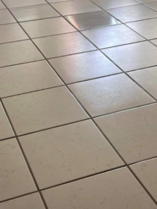 Yes, baking powder cleans and makes tiles shine